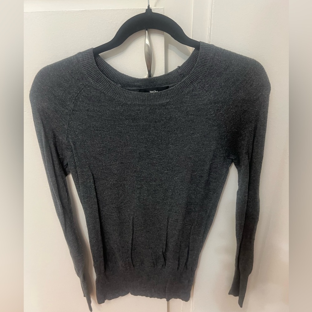Mossimo Supply Co Gray Crew Neck Sweater Lightweight Fine-Knit